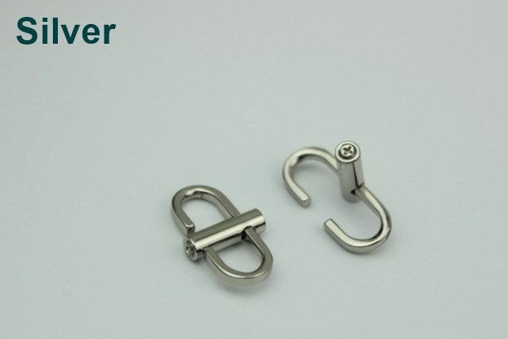 Screw Fixing Hook 2/20pcs Bag Hardware Metal Spring Trigger Lobster Clasp Clip Gold Silver Gunmetal Bronze 23 13mm Purse Handbag Making