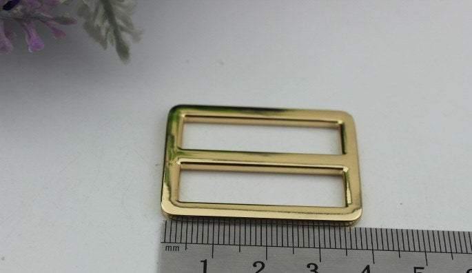 10pcs Strap Slider Bag Hardware Rectangle Double Loop Metal Buckle Adjuster Gold Silver Gunmetal Bronze Purse Handbag Making Bulk 40x37mm