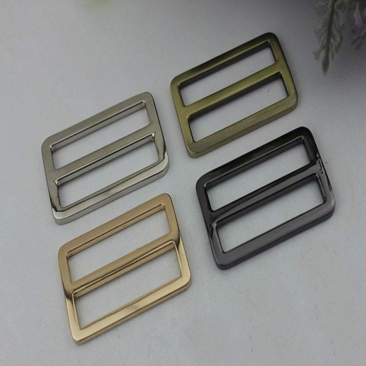 10pcs Strap Slider Bag Hardware Rectangle Double Loop Metal Buckle Adjuster Gold Silver Gunmetal Bronze Purse Handbag Making Bulk 40x37mm