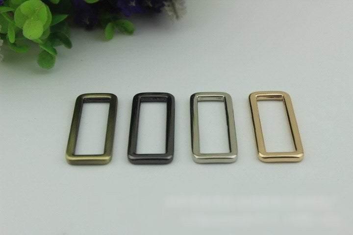 10pcs Strap Slider Bag Hardware Rectangle Single Loop Metal Buckle Adjuster Gold Silver Gunmetal Bronze Purse Handbag Making Bulk 38x12mm