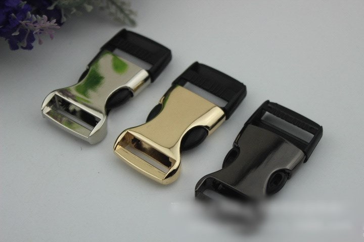 Belt Buckle Quick Release Side Metal 25 mm 1" Purse Slide Parachute Strap Backpack Bag Handbag Pet Dog Collar Adjustable Lock Supplies