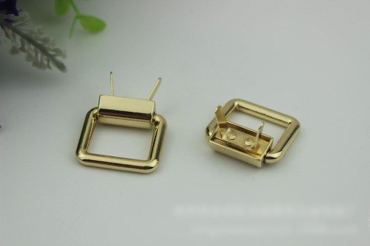 Square Strap Handles Connector Bag Hardware Metal Lock Buckle Light Gold 2/20 pcs Handmade Purse Handbag Backpack Making 25 mm 1 inch