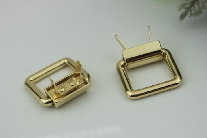 Square Strap Handles Connector Bag Hardware Metal Lock Buckle Light Gold 2/20 pcs Handmade Purse Handbag Backpack Making 25 mm 1 inch