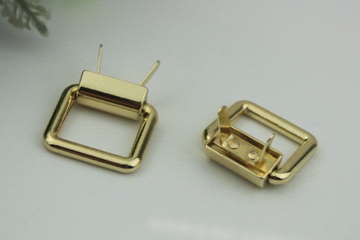 Square Strap Handles Connector Bag Hardware Metal Lock Buckle Light Gold 2/20 pcs Handmade Purse Handbag Backpack Making 25 mm 1 inch