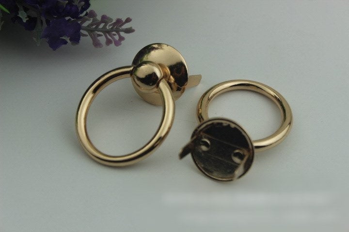 Round Strap Handles Connector Bag Hardware Metal Lock Buckle Light Gold 2/20 pcs Handmade Purse Handbag Backpack Making 45 mm 1 3/4 inch