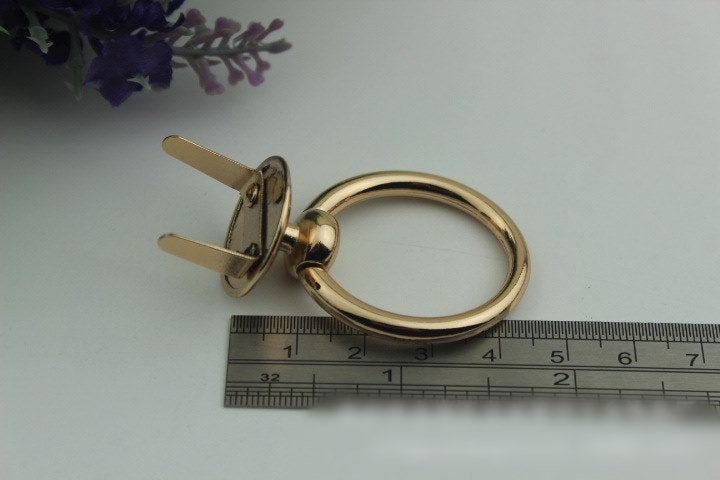 Round Strap Handles Connector Bag Hardware Metal Lock Buckle Light Gold 2/20 pcs Handmade Purse Handbag Backpack Making 45 mm 1 3/4 inch