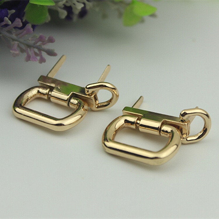 Rectangle Strap Handles Connector Bag Hardware Metal Lock Buckle Light Gold 2/20 pcs Handmade Purse Handbag Backpack Making 32 mm 1 1/4 inch