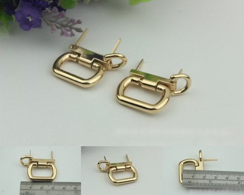 Rectangle Strap Handles Connector Bag Hardware Metal Lock Buckle Light Gold 2/20 pcs Handmade Purse Handbag Backpack Making 32 mm 1 1/4 inch