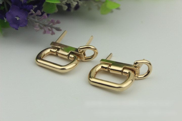 Rectangle Strap Handles Connector Bag Hardware Metal Lock Buckle Light Gold 2/20 pcs Handmade Purse Handbag Backpack Making 32 mm 1 1/4 inch