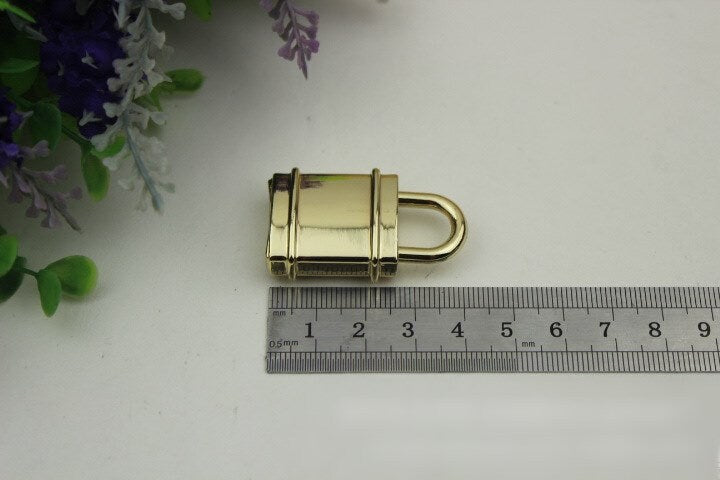 Purse Keyless Switch Padlock 22x40mm Charm Organizer Luggage Hardware Gold Lock And Key Closure Small Bag Clutch Metal Accessories Wholesale