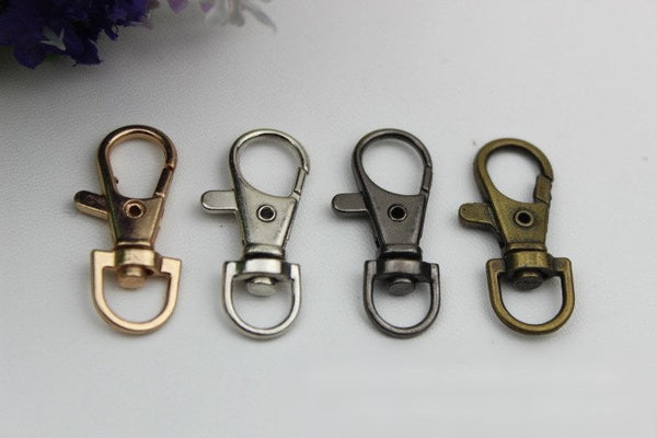 Swivel Lever Snap Hook 35 10mm 1 3/8 3/8" Alloy Metal Spring Trigger Lobster Clasp Clip Purse Bag Handbag Strap Handle Rings DIY Wholesale