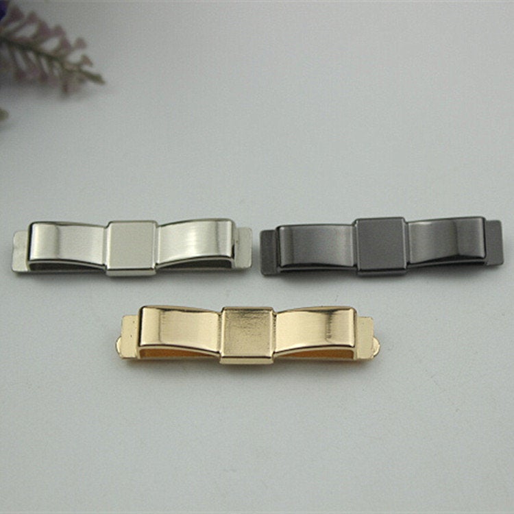 Bow Purse Label 2/20pcs Bag Hardware Charm Gold Silver Gunmetal Handmade Purse Handbag Making Metal Decoration 45mm Wholesale Supplies