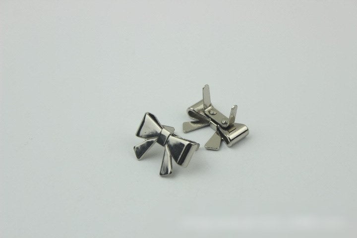 Bow Purse Label 2/20pcs Bag Hardware Charm Gold Silver Gunmetal Handmade Purse Handbag Making Metal Decoration 25mm 1" Wholesale Supplies