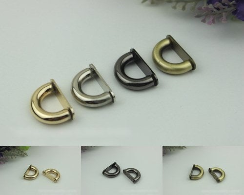 Belt Loops Chain Connector Bag Hardware Arch Bridge Buckle Gold Silver Black Bronze 2/20 pcs Handmade Purse Handbag Making Metal 14mm 1/2"