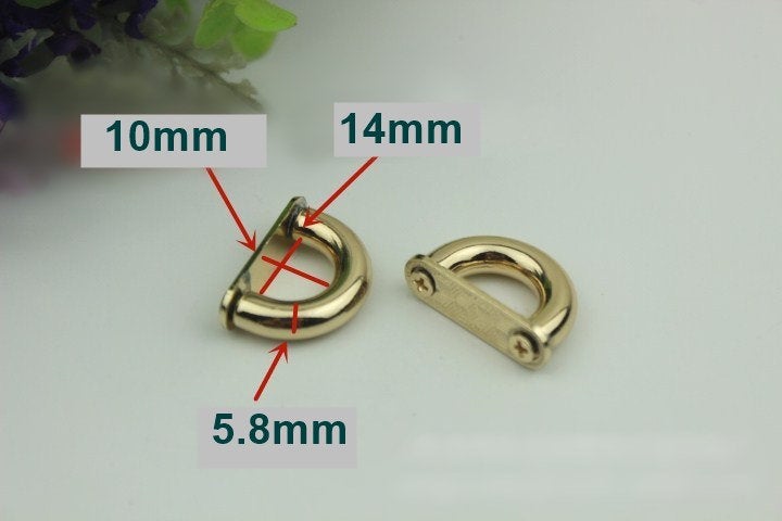 Belt Loops Chain Connector Bag Hardware Arch Bridge Buckle Gold Silver Black Bronze 2/20 pcs Handmade Purse Handbag Making Metal 14mm 1/2"