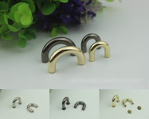 Belt Loops Chain Connector Bag Hardware Arch Bridge Buckle Gold Silver Gunmetal 2/20 pcs Handmade Purse Handbag Making Metal 10 20 mm