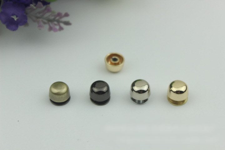 Head Button Bag Hardware Round Belt Strap Chicago Screw Back Rivet Concho Stud Gold Silver Black 2/20pcs 6mm 1/4" Screwback Shoe Blacelet