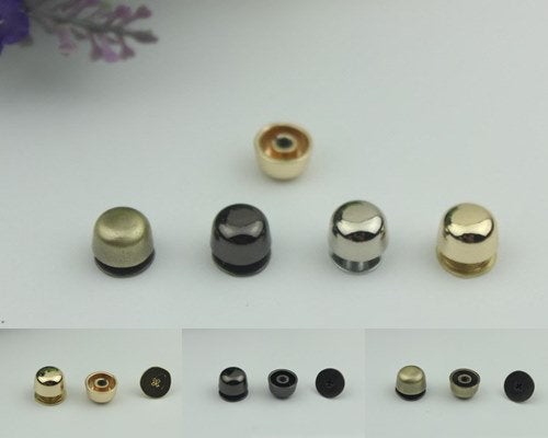 Head Button Bag Hardware Round Belt Strap Chicago Screw Back Rivet Concho Stud Gold Silver Black 2/20pcs 6mm 1/4" Screwback Shoe Blacelet