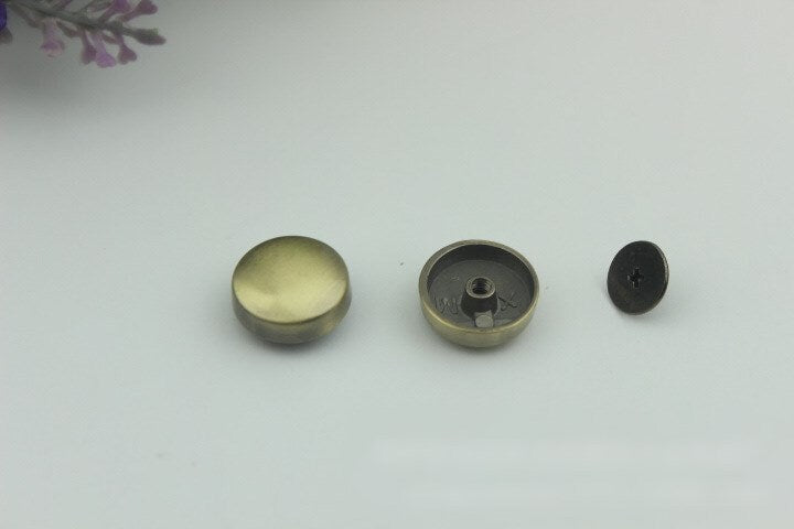 Flat Head Button Bag Hardware Round Belt Strap Chicago Screw Back Rivet Concho Stud Gold Silver Black 1/10pcs 4mm Screwback Shoe Blacelet