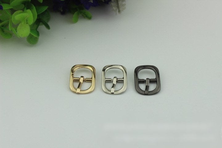 Purse Strap Slider Bag Hardware Metal Rectangle Double Loop Slide Buckle Adjuster Keeper Ring 12mm 1/2" Gold Silver 2/20pcs DIY Supplies