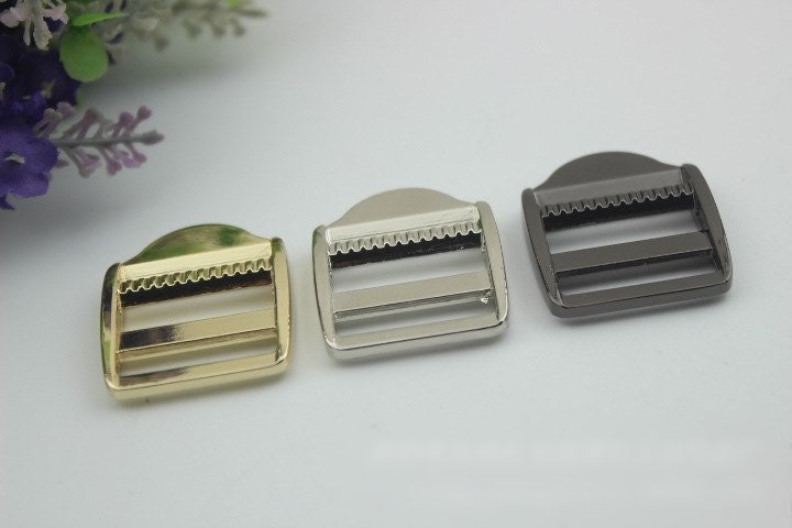 Metal Ladder Lock Strap Buckle 25mm 1" Silver Gold Gunmetal Hardware Leather Purse Bag Handbag Clutch Backpack DIY Supplies Wholesale