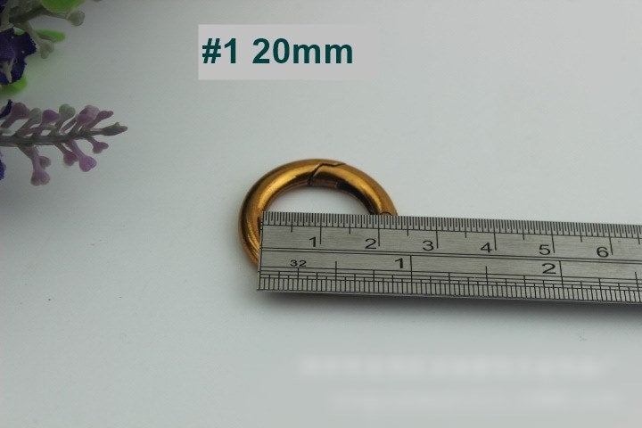 Round Spring Push Gate Ring Swivel Snap Hook 16 20 25 32 38 mm Old Gold Metal Trigger Lobster Clasp Clip Purse Bag Handbag Handle Wholesale