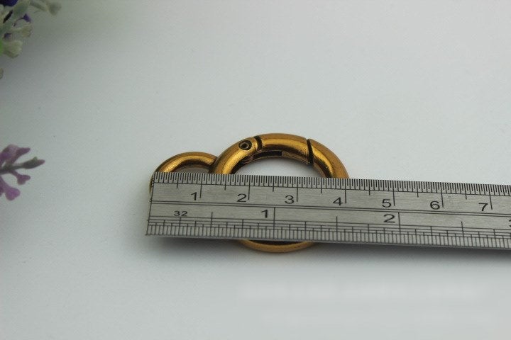 Round Spring Push Gate Ring Swivel Snap Hook 16 20 25 32 38 mm Old Gold Metal Trigger Lobster Clasp Clip Purse Bag Handbag Handle Wholesale