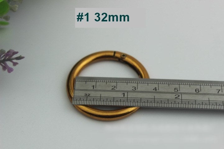 Round Spring Push Gate Ring Swivel Snap Hook 16 20 25 32 38 mm Old Gold Metal Trigger Lobster Clasp Clip Purse Bag Handbag Handle Wholesale