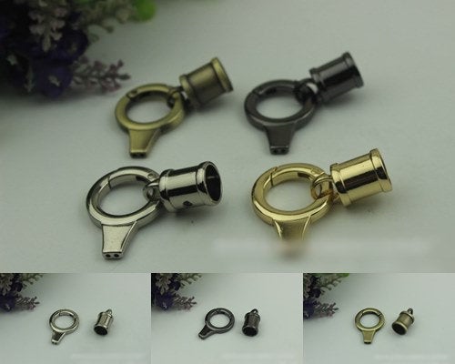 Round Spring Push Gate Ring Swivel Snap Hook 17mm 5/8" Gold Silver Metal Trigger Lobster Clasp Clip Purse Bag Handbag Handle Bulk Wholesale