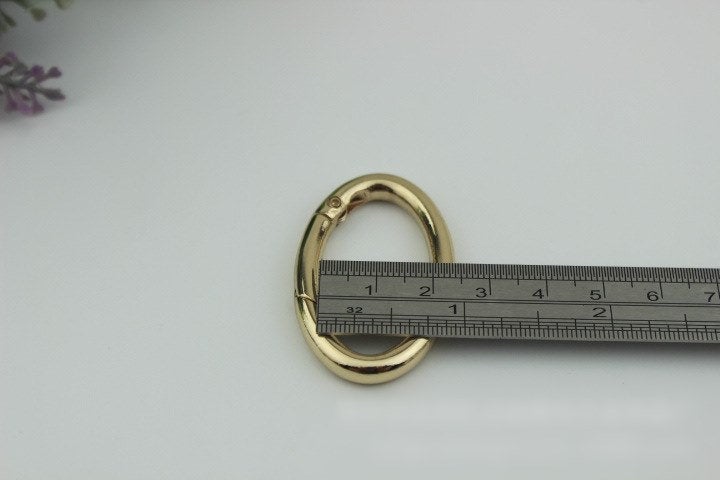 Oval Spring Push Gate Ring Swivel Snap Hook 30 40 55 mm Gold Metal Trigger Lobster Clasp Clip Purse Bag Handbag Hardware Handle Wholesale