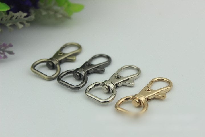 Swivel Lever Snap Hook 37 13mm 1 1/2 1/2" Alloy Metal Spring Trigger Lobster Clasp Clip Purse Bag Handbag Strap Handle Rings DIY Wholesale