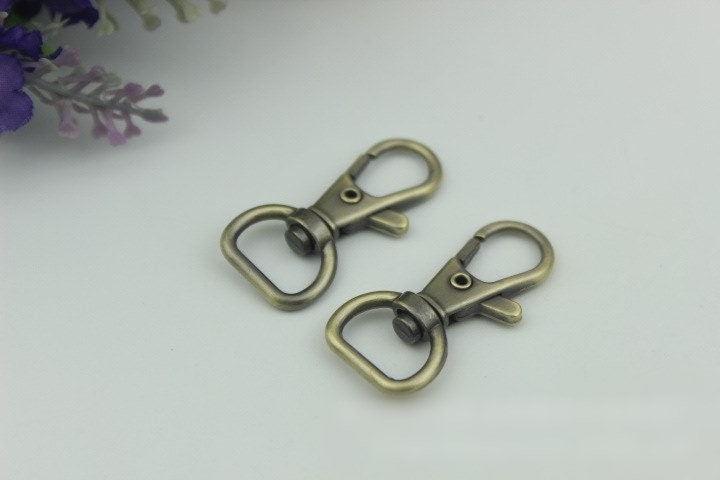 Swivel Lever Snap Hook 37 13mm 1 1/2 1/2" Alloy Metal Spring Trigger Lobster Clasp Clip Purse Bag Handbag Strap Handle Rings DIY Wholesale