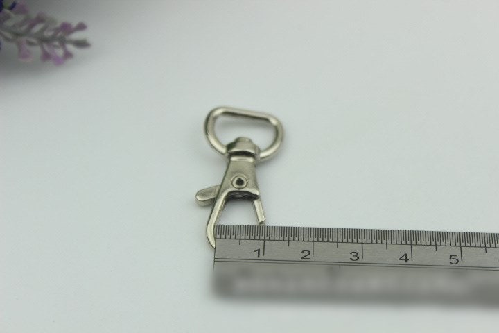 Swivel Lever Snap Hook 37 13mm 1 1/2 1/2" Alloy Metal Spring Trigger Lobster Clasp Clip Purse Bag Handbag Strap Handle Rings DIY Wholesale