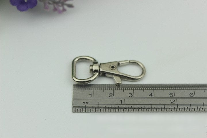 Swivel Lever Snap Hook 37 13mm 1 1/2 1/2" Alloy Metal Spring Trigger Lobster Clasp Clip Purse Bag Handbag Strap Handle Rings DIY Wholesale