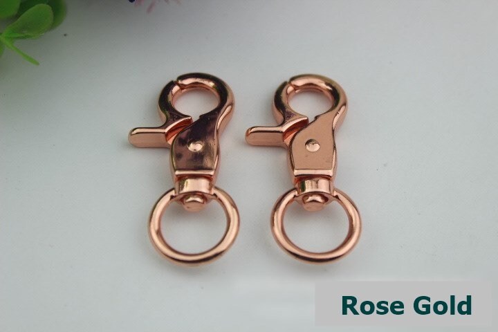 Swivel Lever Snap Hook 1/10pcs Bag Hardware Metal Spring Trigger Lobster Clasp Clip Gold Silver Gunmetal Bronze 45 13mm Purse Handbag Making