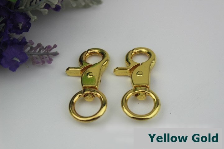 Swivel Lever Snap Hook 1/10pcs Bag Hardware Metal Spring Trigger Lobster Clasp Clip Gold Silver Gunmetal Bronze 45 13mm Purse Handbag Making