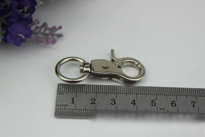 Swivel Lever Snap Hook 1/10pcs Bag Hardware Metal Spring Trigger Lobster Clasp Clip Gold Silver Gunmetal Bronze 45 13mm Purse Handbag Making