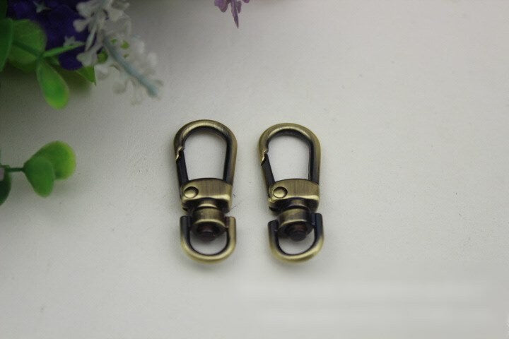 Swivel Lever Snap Hook 1/10pcs Bag Hardware Metal Spring Trigger Lobster Clasp Clip Gold Silver Gunmetal Bronze 40 8mm Purse Handbag Making