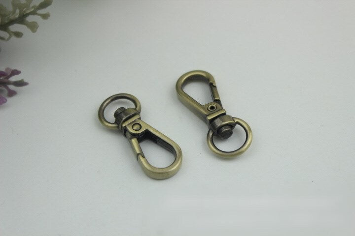 Swivel Lever Snap Hook 1/10pcs Bag Hardware Metal Spring Trigger Lobster Clasp Clip Gold Silver Gunmetal Bronze 31 9mm Purse Handbag Making