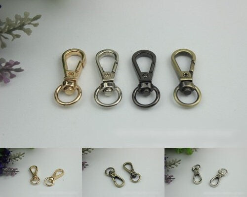 Swivel Lever Snap Hook 1/10pcs Bag Hardware Metal Spring Trigger Lobster Clasp Clip Gold Silver Gunmetal Bronze 31 9mm Purse Handbag Making