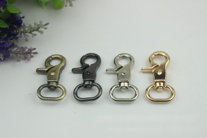 Swivel Lever Snap Hook 1/10pcs Bag Hardware Metal Spring Trigger Lobster Clasp Clip Gold Silver Gunmetal Bronze 42 16mm Purse Handbag Making