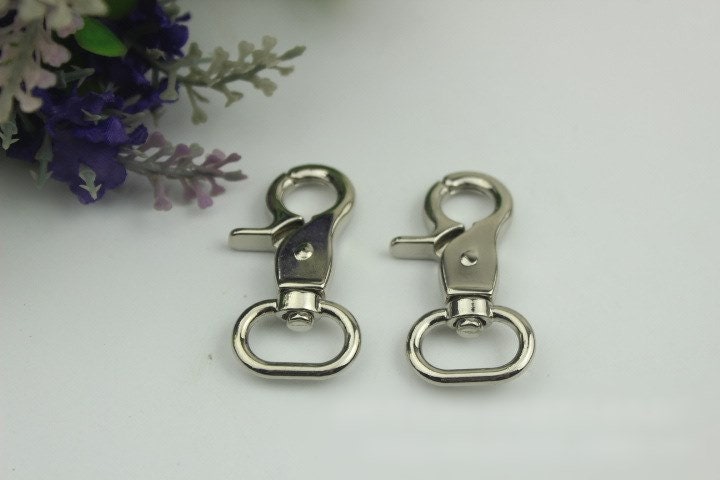 Swivel Lever Snap Hook 1/10pcs Bag Hardware Metal Spring Trigger Lobster Clasp Clip Gold Silver Gunmetal Bronze 42 16mm Purse Handbag Making