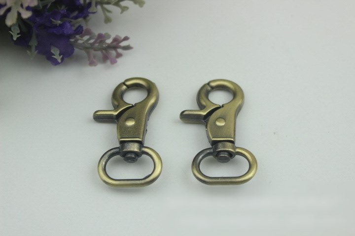 Swivel Lever Snap Hook 1/10pcs Bag Hardware Metal Spring Trigger Lobster Clasp Clip Gold Silver Gunmetal Bronze 42 16mm Purse Handbag Making