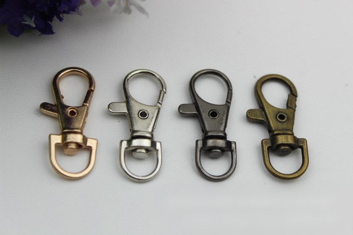 Swivel Lever Snap Hook 1/10pcs Bag Hardware Metal Spring Trigger Lobster Clasp Clip Gold Silver Gunmetal Bronze 35 10mm Purse Handbag Making