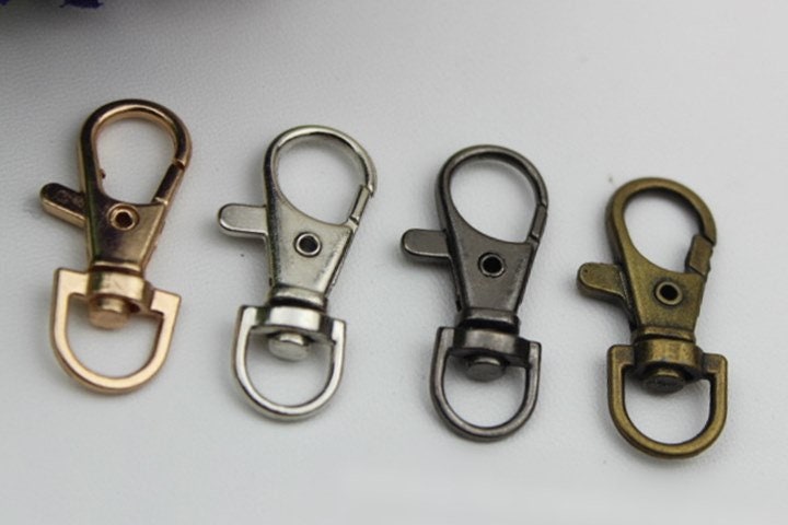 Swivel Lever Snap Hook 1/10pcs Bag Hardware Metal Spring Trigger Lobster Clasp Clip Gold Silver Gunmetal Bronze 35 10mm Purse Handbag Making