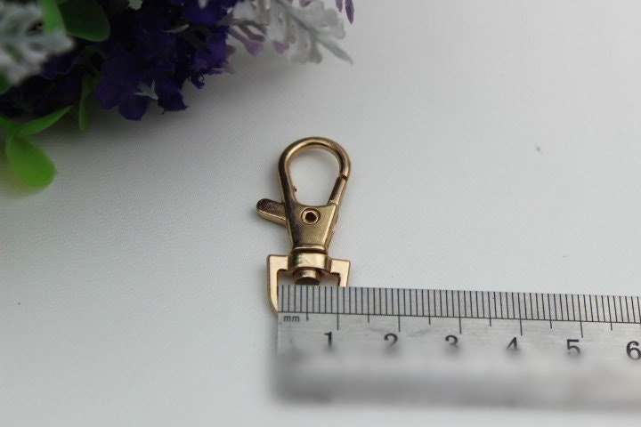 Swivel Lever Snap Hook 1/10pcs Bag Hardware Metal Spring Trigger Lobster Clasp Clip Gold Silver Gunmetal Bronze 35 10mm Purse Handbag Making