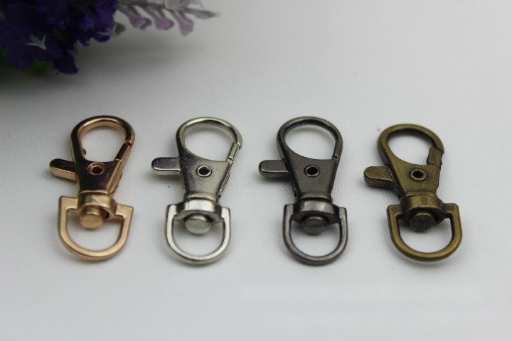 Swivel Lever Snap Hook 1/10pcs Bag Hardware Metal Spring Trigger Lobster Clasp Clip Gold Silver Gunmetal Bronze 35 10mm Purse Handbag Making