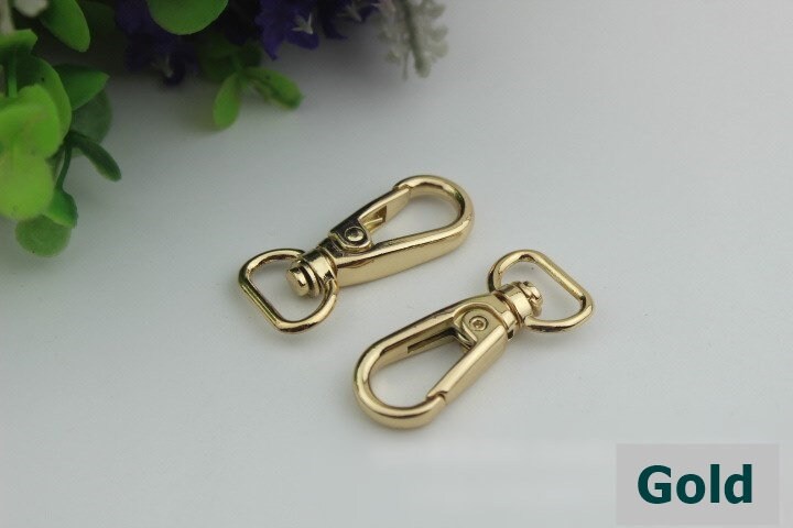 Swivel Lever Snap Hook 1/10pcs Bag Hardware Metal Spring Trigger Lobster Clasp Clip Gold Silver Gunmetal Bronze 40 14mm Purse Handbag Making