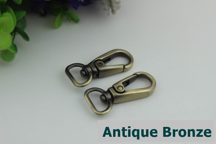 Swivel Lever Snap Hook 1/10pcs Bag Hardware Metal Spring Trigger Lobster Clasp Clip Gold Silver Gunmetal Bronze 40 14mm Purse Handbag Making