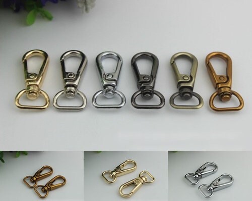 Swivel Lever Snap Hook 1/10pcs Bag Hardware Metal Spring Trigger Lobster Clasp Clip Gold Silver Gunmetal Bronze 40 14mm Purse Handbag Making